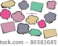 Comic-style speech bubble material data 80381685