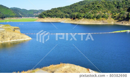 Scenery around Tsuruta Dam Water power generation Natural energy Satsumasendai City Kagoshima Prefecture 80382698