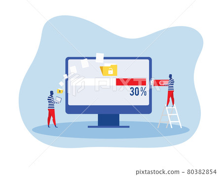 man unlock data with hacker steal data and personal information concept vector 80382854