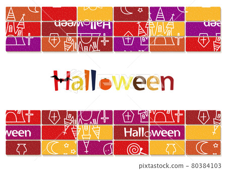 Halloween pattern brick-like wallpaper background material Halloween pattern brick-like wallpaper background material 80384103