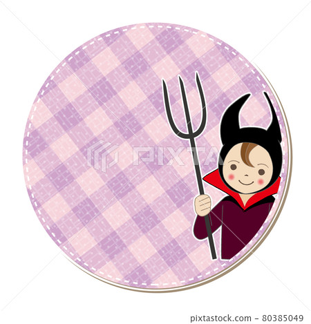 萬聖節服裝兒童會徽惡魔 80385049