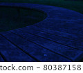 Wooden chair in a circle, before dawn 80387158