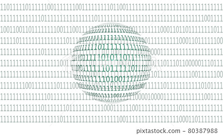 Innumerable rows of numbers 0 and 1 Spherical and background Innumerable rows of numbers 0 and 1 Spherical and background 80387988