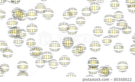 A myriad of rows of numbers 0 and 1 on a large number of spheres A myriad of rows of numbers 0 and 1 on a large number of spheres 80388022