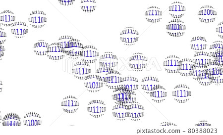 A myriad of rows of numbers 0 and 1 on a large number of spheres A myriad of rows of numbers 0 and 1 on a large number of spheres 80388023