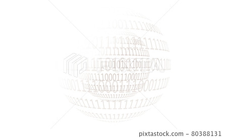 Innumerable rows of numbers 0 and 1 in a double-structured sphere Innumerable rows of numbers 0 and 1 in a double-structured sphere 80388131