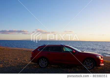Drive image 青森縣黃昏的陸奧灣 Drive image 青森縣黃昏的陸奧灣 80388351