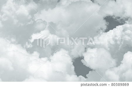 Grey and white fluffy clouds texture. Closeup detail of white clouds texture background. Soft-touch feeling like cotton. White puffy clouds. Gloomy and moody sky. Background for dead and tranquility. Grey and white fluffy clouds texture. Closeup detail of white clouds texture background. Soft-touch feeling like cotton. White puffy clouds. Gloomy and moody sky. Background for dead and tranquility. 80389869