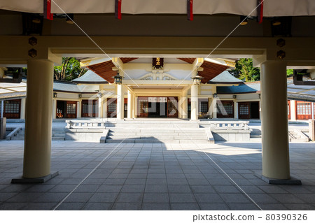 Main shrine of Aichi Prefecture Gokoku Shrine, Nagoya City, Aichi Prefecture Main shrine of Aichi Prefecture Gokoku Shrine, Nagoya City, Aichi Prefecture 80390326