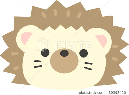 可愛的刺猬圖標鬆散手繪 80392420