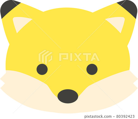 Cute fox icon loose hand-painted 80392423