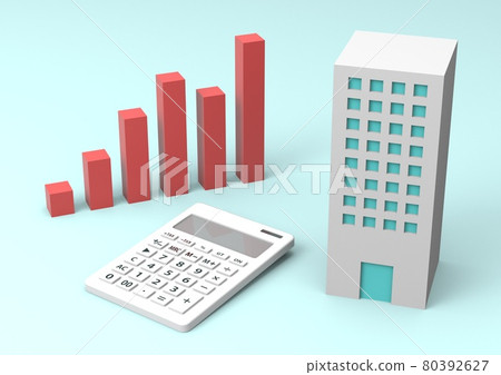 Building and calculator graph 80392627