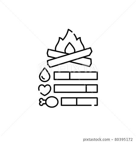 Survival horror game olor line icon. Computer games genres. Pictogram for web page, mobile app, promo. 80395172