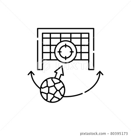 Sports game olor line icon. Computer games genres. Pictogram for web page, mobile app, promo. 80395173