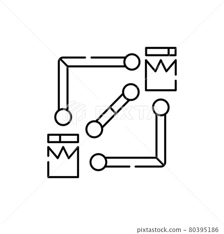 Multiplayer online battle arena game olor line icon. Computer games genres. Pictogram for web page, mobile app, promo. 80395186