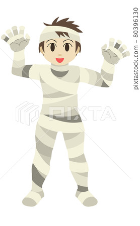 Halloween illustration (mummy boy) 80396130
