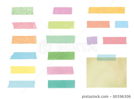 Plain masking tape illustration set Plain masking tape illustration set 80396306
