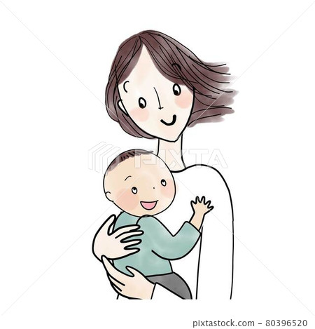 抱著孩子的女人 80396520