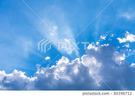 Sunlight emitted from the clouds Sunlight emitted from the clouds 80396712