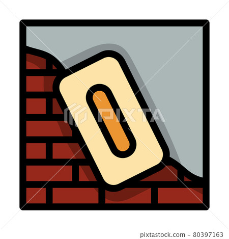 Icon Of Plastered Brick Wall Icon Of Plastered Brick Wall 80397163