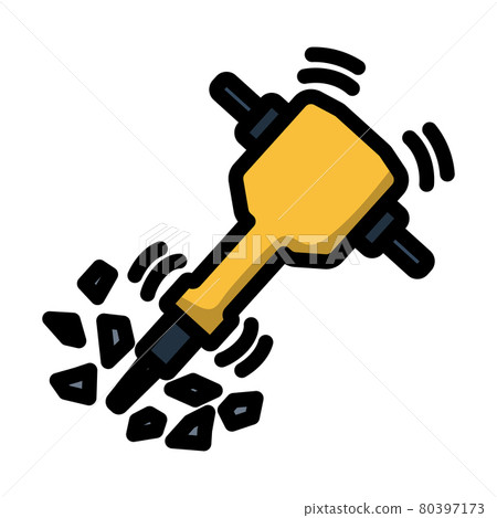 Icon Of Construction Jackhammer 80397173