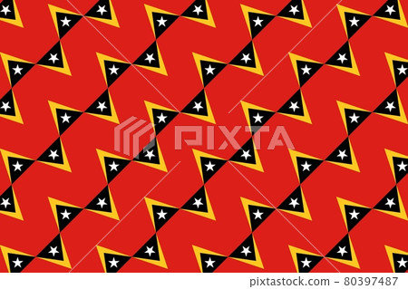 Simple geometric pattern in the colors of the national flag of East Timor 80397487