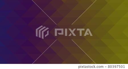 Abstract blue-yellow low-polygons generative background, illustration. Triangular pixelation. 80397501