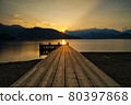 Sunset scenery with a pier 80397868