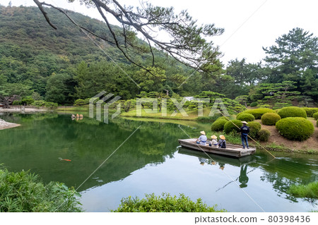Ritsurin Garden Japanese boat Ritsurin Garden Japanese boat 80398436
