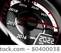 2022 year car speedometer. Countdown concept 80400038