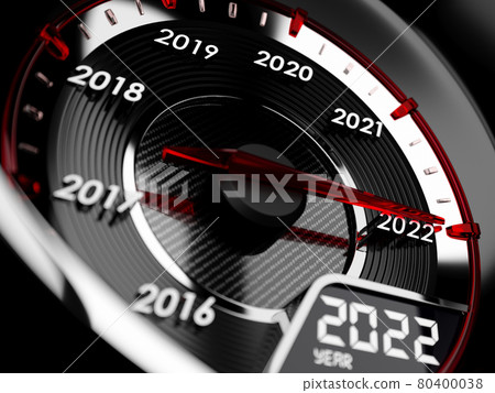 2022 year car speedometer. Countdown concept 80400038
