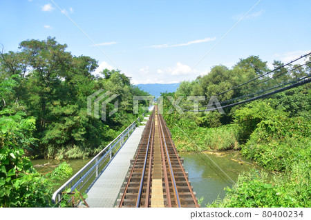Scenery from the Yamagata Railway Flower Nagai Line and the train window in the summer of 2020 Scenery from the Yamagata Railway Flower Nagai Line and the train window in the summer of 2020 80400234