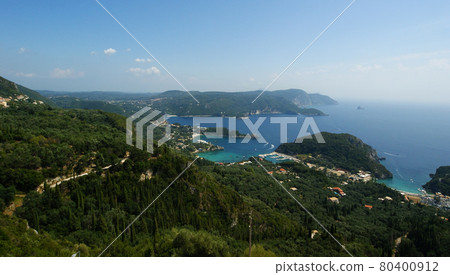 Paleokastritsa, island Corfu, Ionian sea, Greece Paleokastritsa, island Corfu, Ionian sea, Greece 80400912