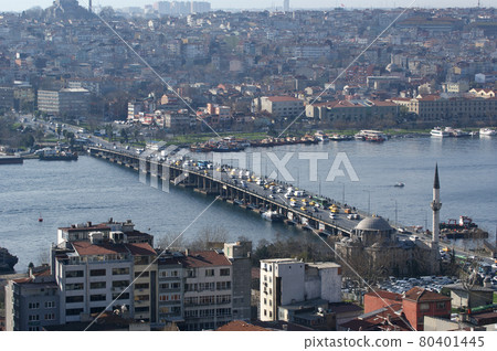 View from Galata tower to Istanbul, Turkey. View from Galata tower to Istanbul, Turkey. 80401445