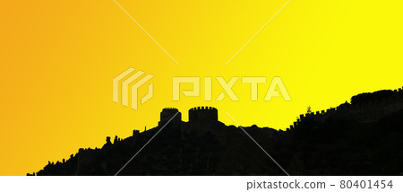 Istanbul, Turkey, a fragment of the fortress walls of the Old City 80401454