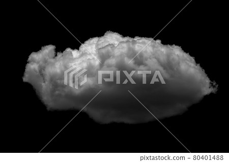 Collections of separate white clouds on a black background have real clouds. White cloud isolated on a black background realistic cloud. white fluffy cumulus cloud isolated cutout on black background. 80401488