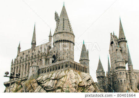 Los Angeles, USA - December, 2019 Hogwarts Castle, The Wizard World of Harry Potter in Universal Studios Hollywood Los Angeles, USA - December, 2019 Hogwarts Castle, The Wizard World of Harry Potter in Universal Studios Hollywood 80401664