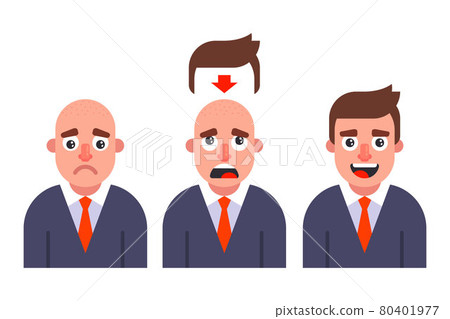 put a wig on a man. early hair loss. put a wig on a man. early hair loss. 80401977