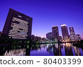 Evening view of Minatomirai seen from Yokohama Shinkobashi 80403399