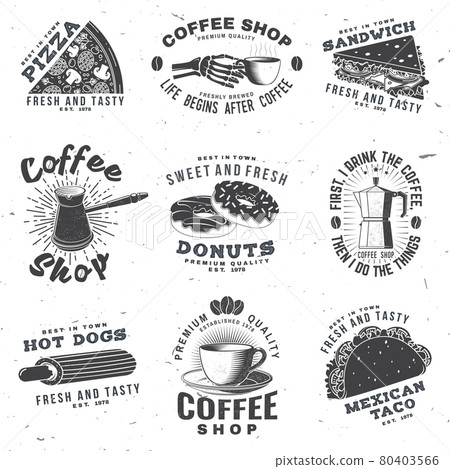 Premium Vector  Six hot pizza logo badge design set