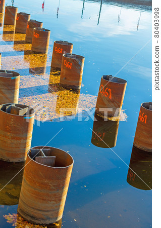 Steel Pipes in Water Steel Pipes in Water 80403998