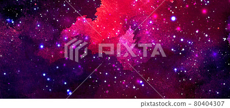 Vector cosmic illustration. Beautiful colorful space background. Watercolor Cosmos Vector cosmic illustration. Beautiful colorful space background. Watercolor Cosmos 80404307