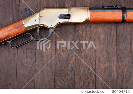 Old west gun - lever-action repeating rifle 80404713