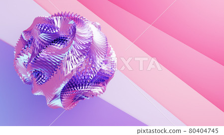 3D illustration of a colorful background and a complex geometrical structure 3D illustration of a colorful background and a complex geometrical structure 80404745