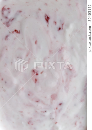 close up of a white whipped or sour cream on white background close up of a white whipped or sour cream on white background 80405152
