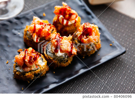 Set of different futomaki. Set of different futomaki. 80406096