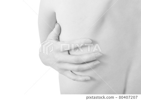 woman embrace herself 80407207
