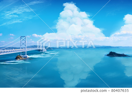 從德島縣鳴門市看大鳴門大橋 80407635
