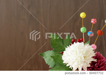 新年形象:麻糬花和菊花人造花用縐紗 15 新年形象:麻糬花和菊花人造花用縐紗 15 80407732