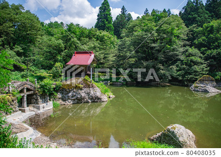 月水之池弁財天和鮮綠 月水之池弁財天和鮮綠 80408035
